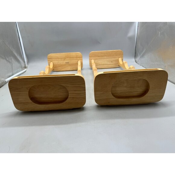 Wooden Countertop Wine Rack Holder For 6 Bottles Natural Finish Modern Design - Picture 6 of 11